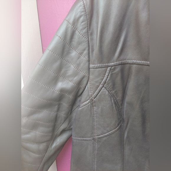 XXL Danier cool brown leather jacket, lined - Picture 4 of 6